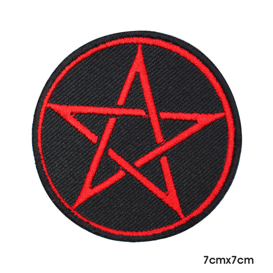 Pentacle Viking star Patch fer à coudre sur patch badge pour vêtements.