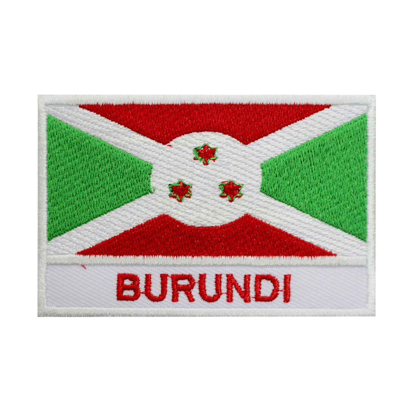 Parche de bandera de BURUNDI para planchar, parche para coser, parche bordado, parche de bandera del condado nacional