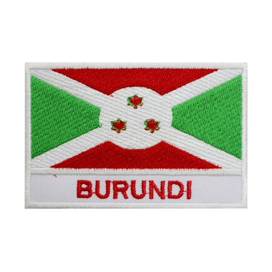 Parche de bandera de BURUNDI para planchar, parche para coser, parche bordado, parche de bandera del condado nacional