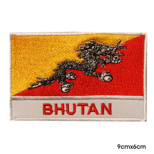 Bhutan National Flag With Name