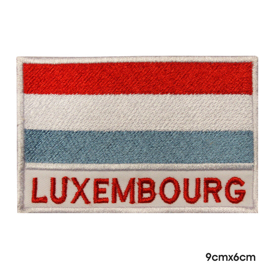 Luxembourg National Flag With Name