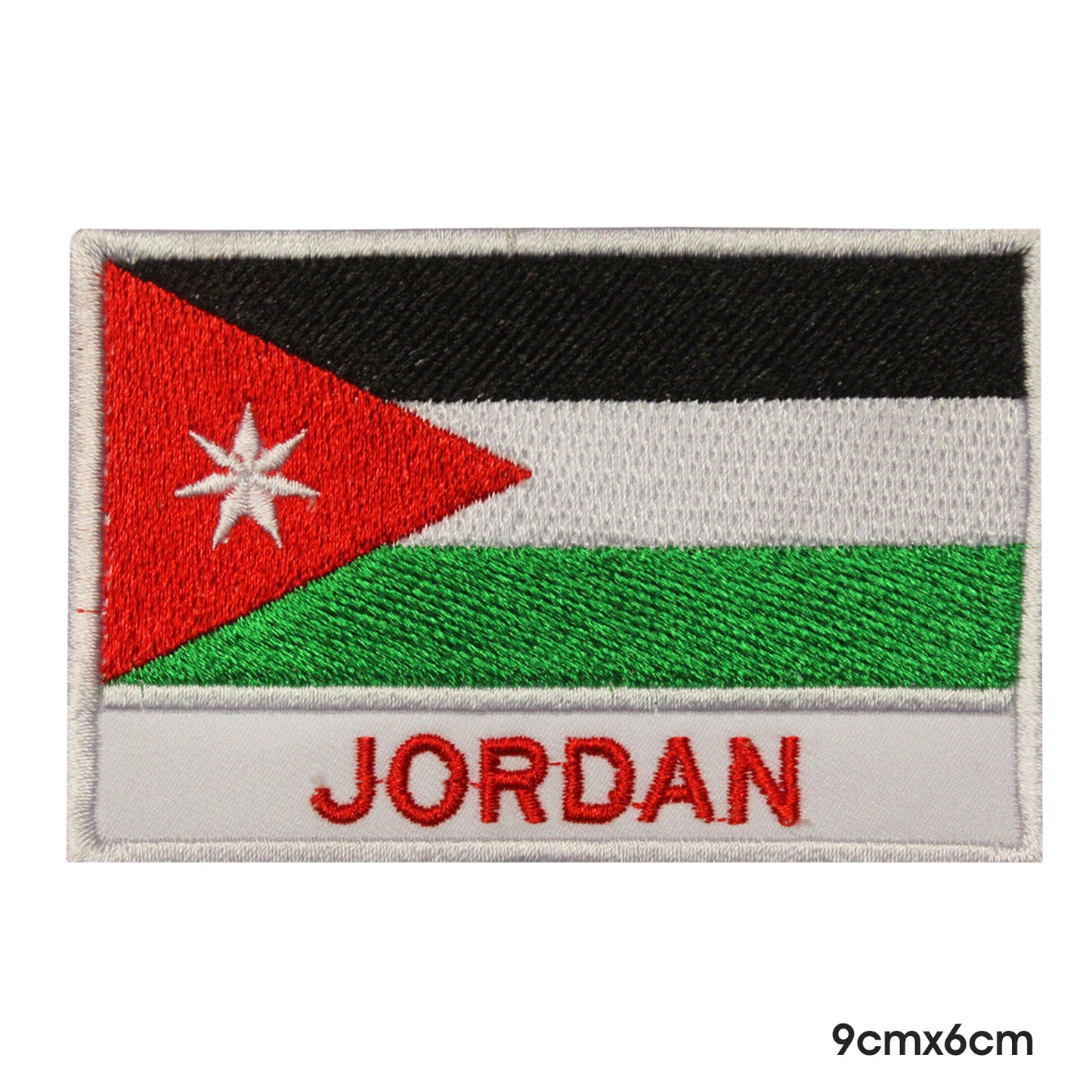 Bandera nacional de Jordania con nombre