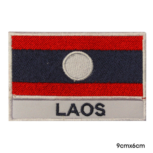 Bandera Nacional De Laos Con Nombre