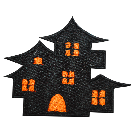 Haunted Halloween House Patch Iron on Sew on Patch Badge For Clothes.