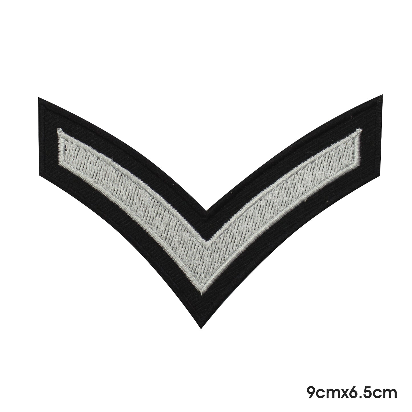 Patch blanc de l'armée à repasser à coudre sur un badge pour vêtements.