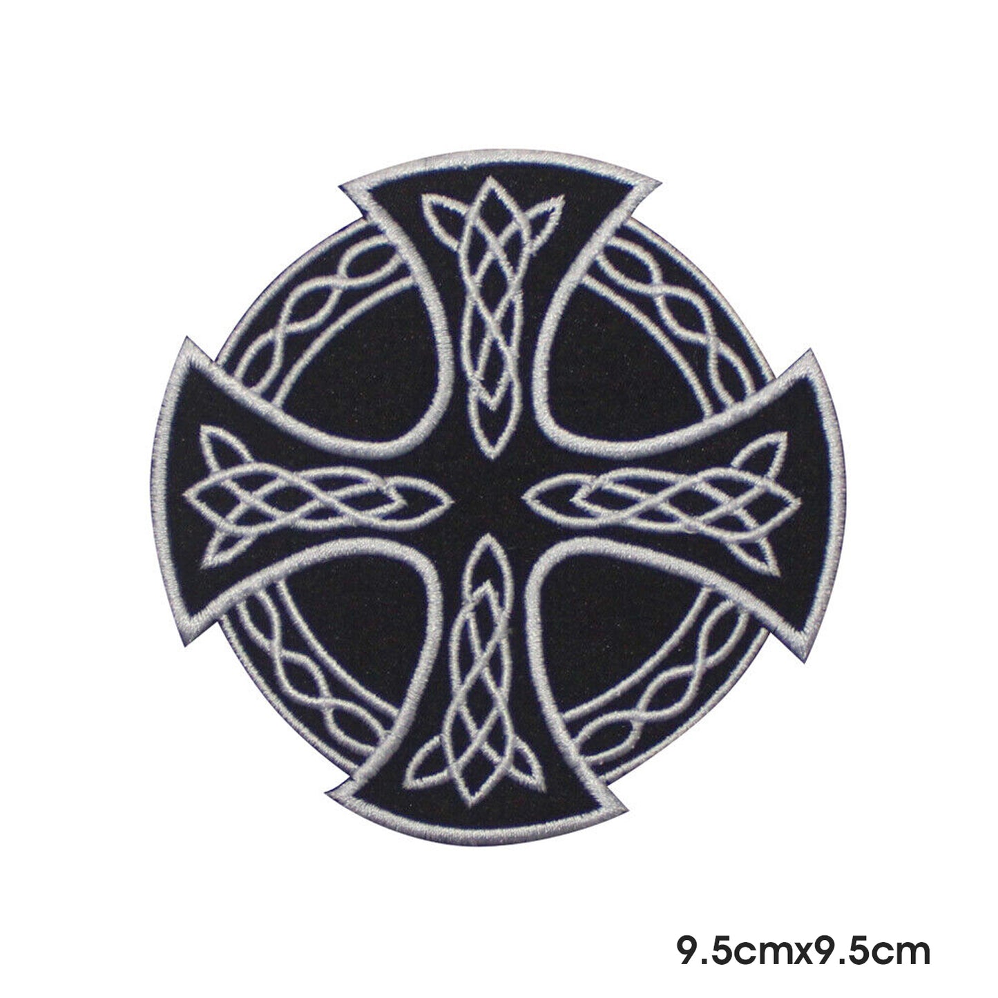 Parche con logotipo de Viking Cross Circle, parche para planchar y coser, insignia para ropa.