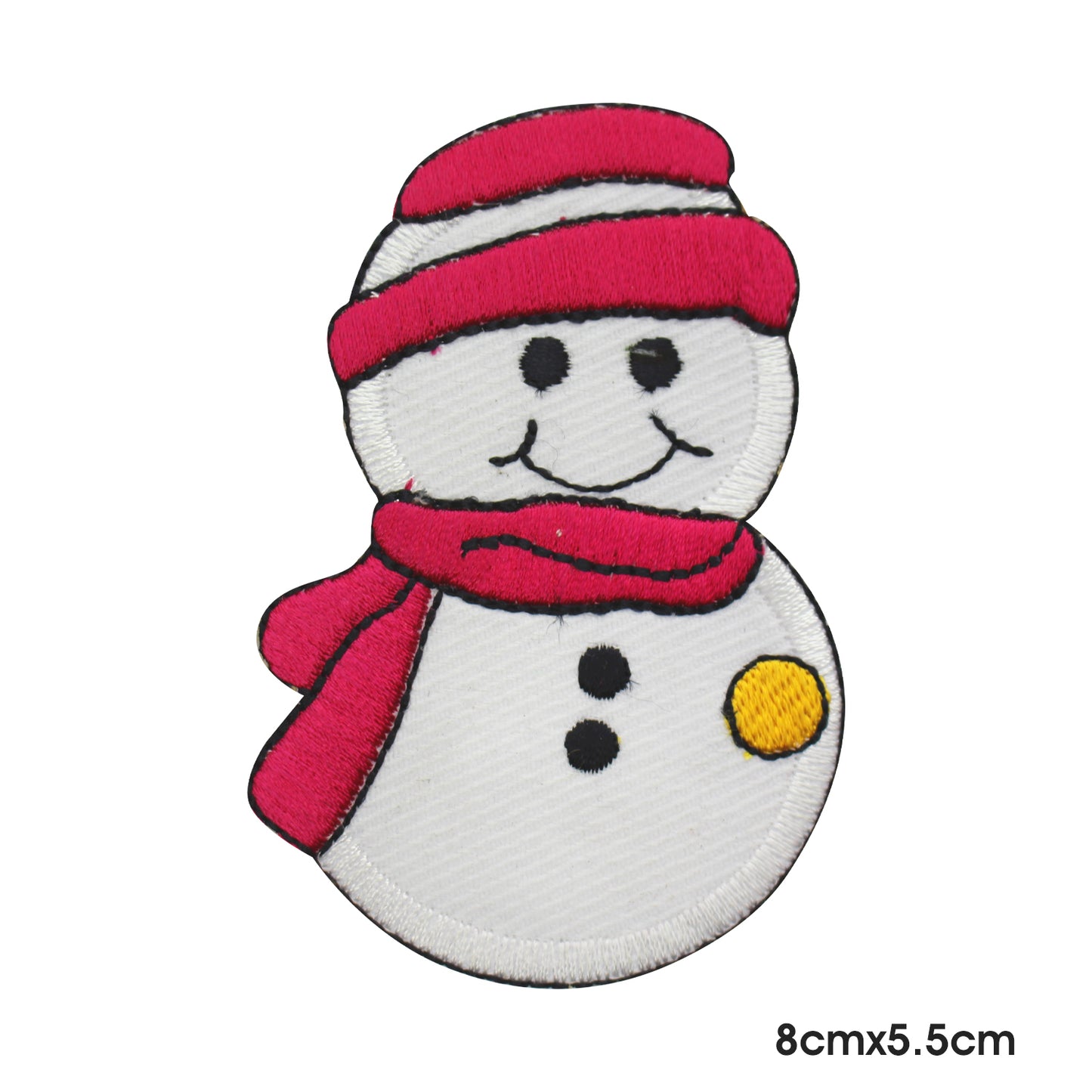 Snowman Red Scarf Christmas Patch Iron on Sew on Embroidered Patch/Badge