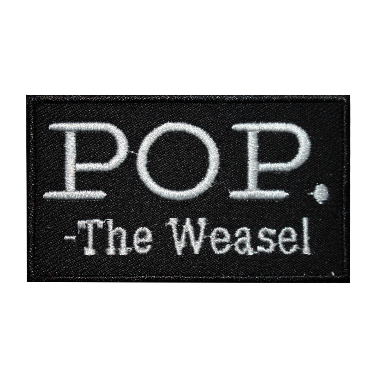 Insignia de parche para coser con letras de palabras POP THE WEASEL