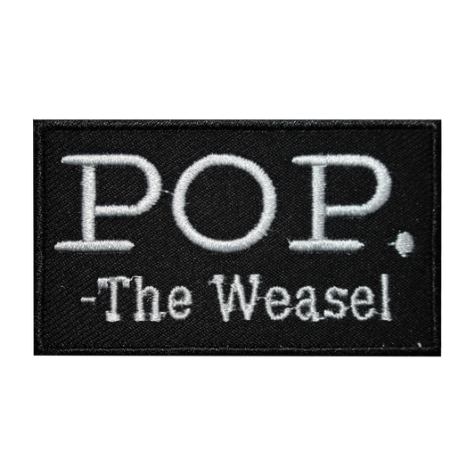 POP THE WEASEL Mots Lettres Coudre sur Patch Badge