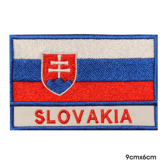 Drapeau national de Slovaquie avec nom