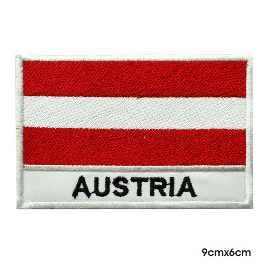 Bandera nacional de Austria con nombre