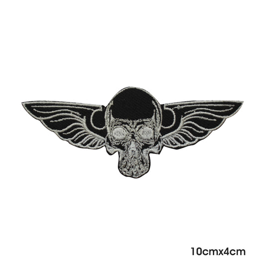 SKULL WINGS Patch Iron on Sew on Patch Badge For Clothes.