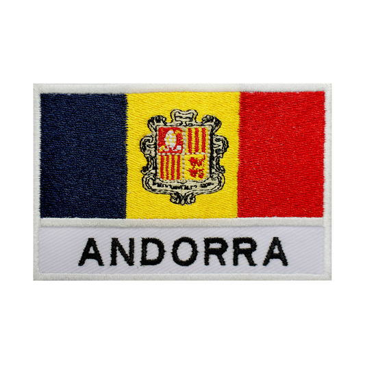 Parche de bandera de ANDORRA Hierro en parche Coser en parche bordado Parche de bandera del condado nacional