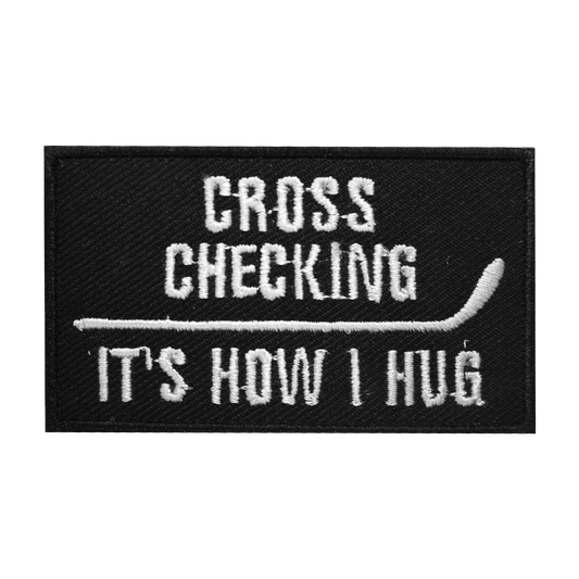 CROSS CHECKING Words Letters Logo Sew On Patch Badge