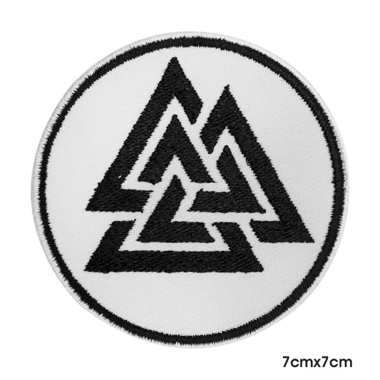 Val Knut Triangles Viking Patch Iron on Sew on Patch Badge For Clothes.