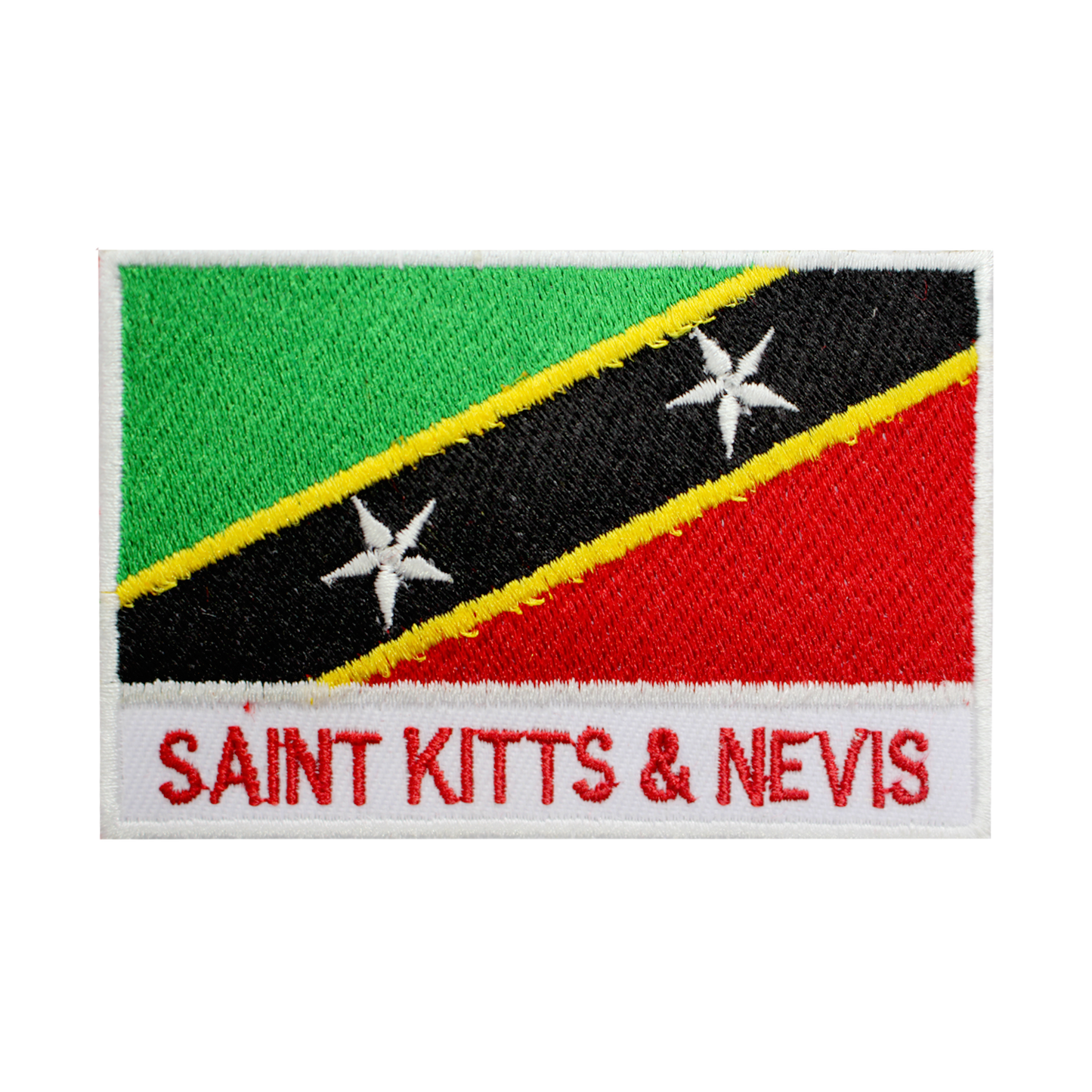 SAINT KITTS ET NEVIS Drapeau Patch Fer Sur Patch Coudre Sur Patch Brodé Patch National County Flag Patch