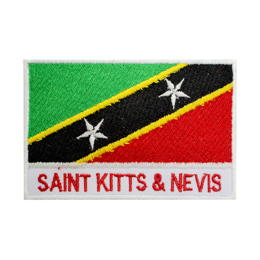 Parche de bandera de SAINT KITTS Y NEVIS Parche para planchar Parche para coser Parche bordado Parche de bandera del condado nacional