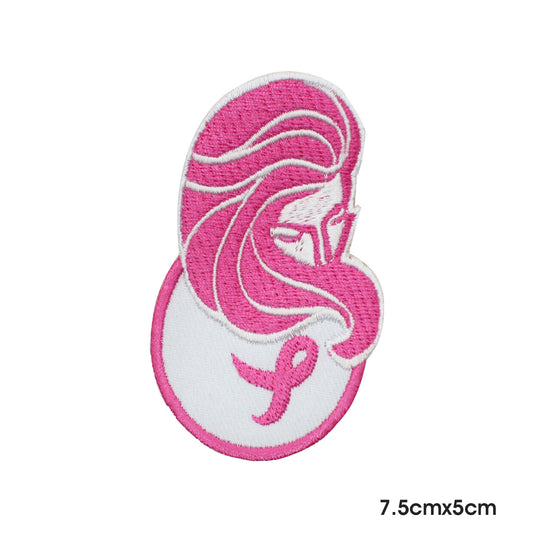 Parche de concientización sobre el cáncer de mama, parche para planchar y coser, insignia para ropa.