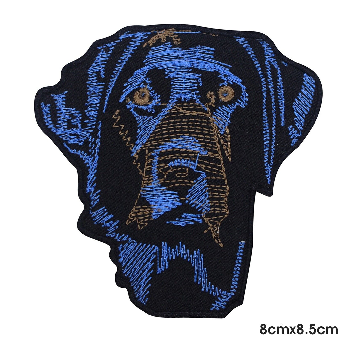 BLUE DOG Patch Iron on Sew on Patch Badge For Clothes.