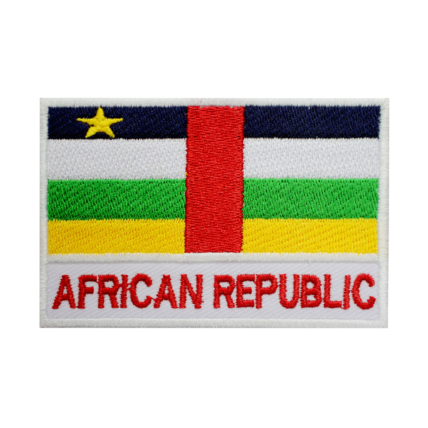 Parche de bandera de la República Africana para planchar, parche para coser, parche bordado, parche de bandera del condado nacional