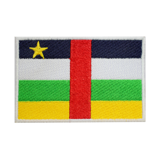 Parche de bandera de la República Africana para planchar, parche para coser, parche bordado, parche de bandera del condado nacional