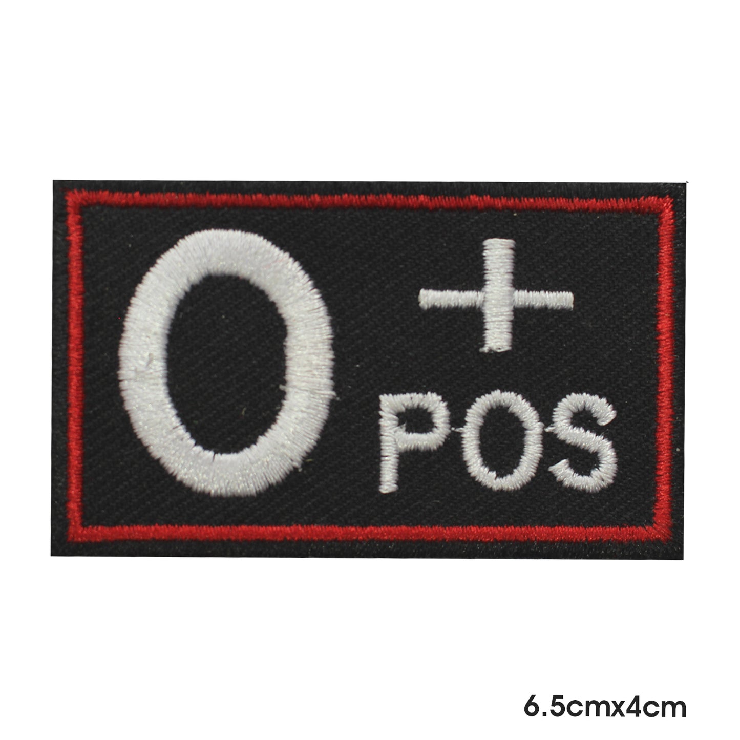 O POSITIVE Square Patch Iron on Sew on Patch Badge For Clothes.