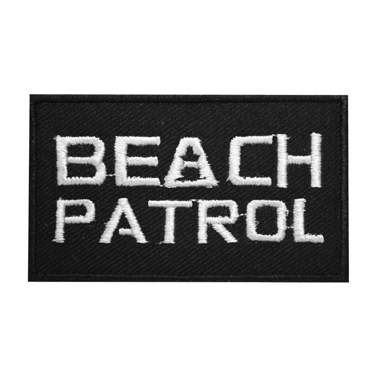 BEACH PATROL Words Letters Logo Sew On Patch Badge