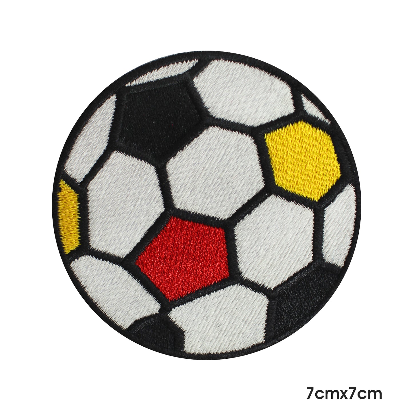 Parche de fútbol de color para planchar y coser, insignia para ropa.