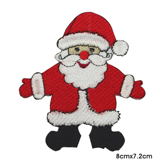 Santa Christmas Logo Patch Iron on Sew on Embroidered Patch/Badge