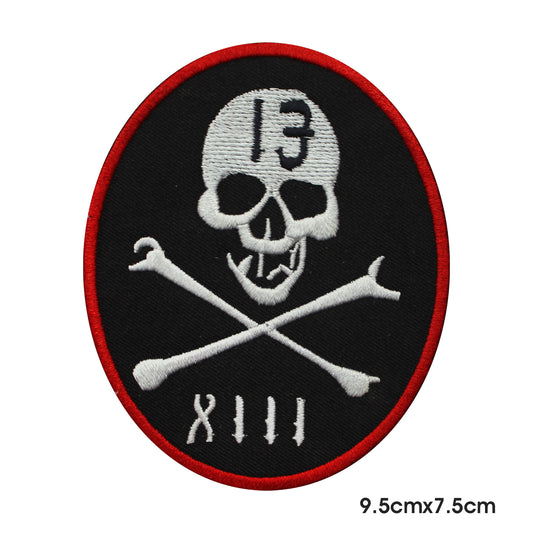 Lucky 13 Patch thermocollant à coudre sur patch pour vêtements.