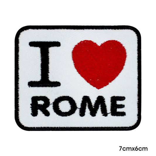 I Love ROME Patch Iron on Sew on Patch Badge For Clothes.