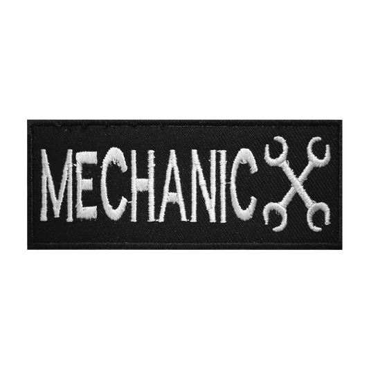 MECHANIC Words Letters Logo Sew On Patch Badge