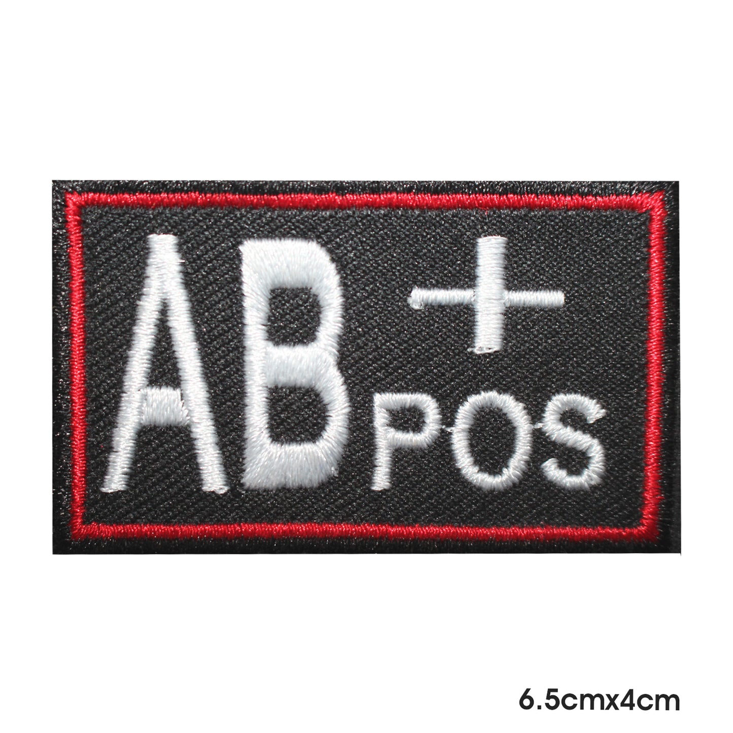 AB Positive Square Patch Iron on Sew on Patch Badge For Clothes.