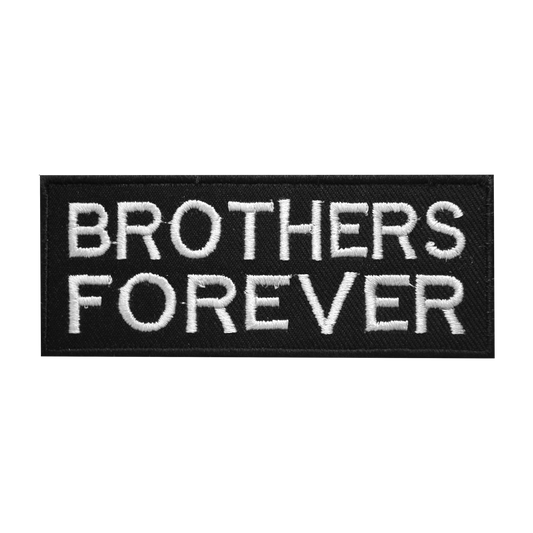 BROTHERS FOREVER Words Letters Logo Sew On Patch Badge