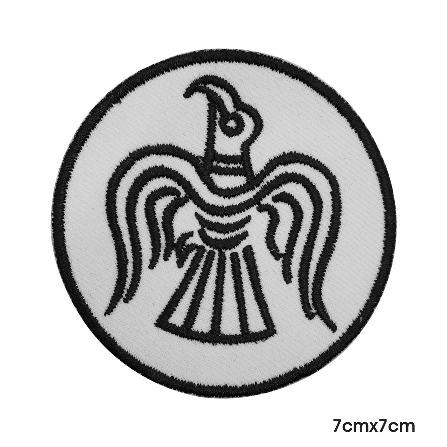 Parche de círculo vikingo de halcón para planchar y coser, insignia para ropa.