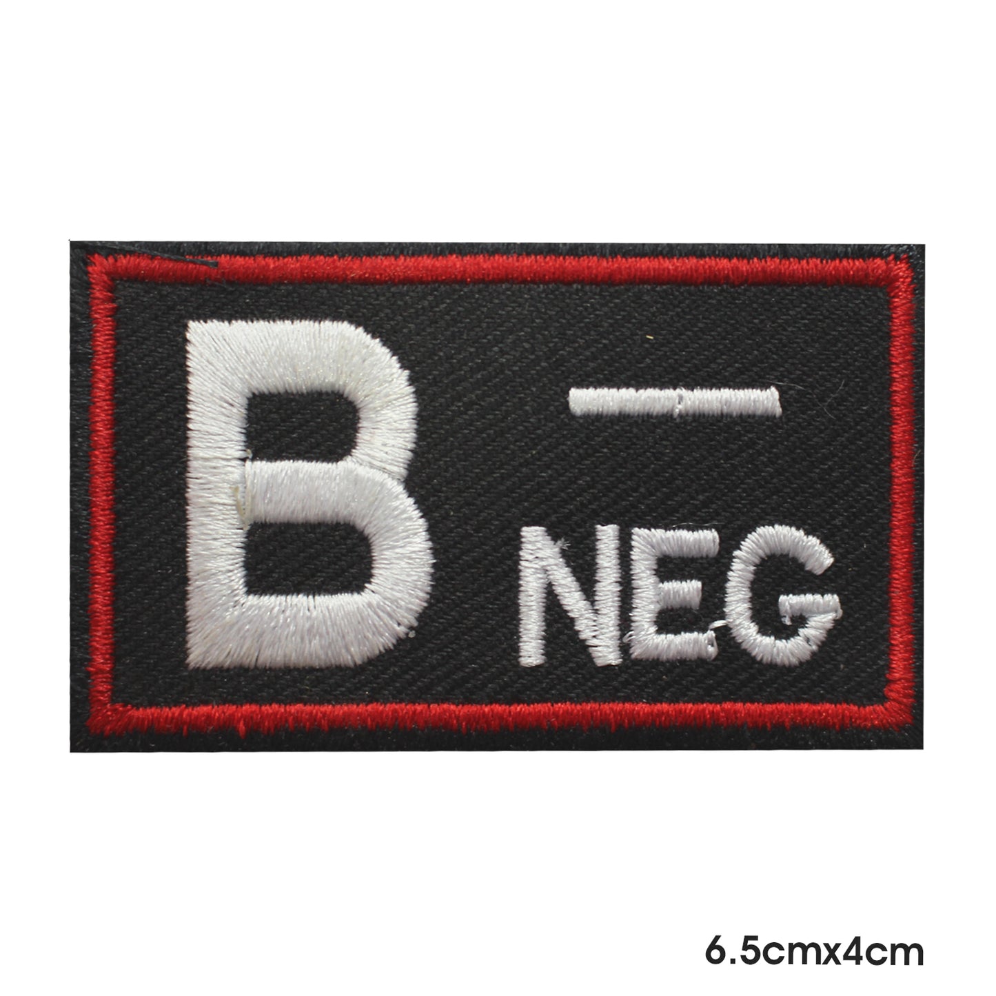 B NEGATIVE square Patch Iron on Sew on Patch Badge For Clothes.