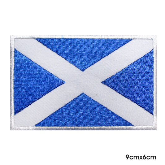 Parche para planchar con bandera nacional de Escocia, parche para coser, parche bordado, parche para país