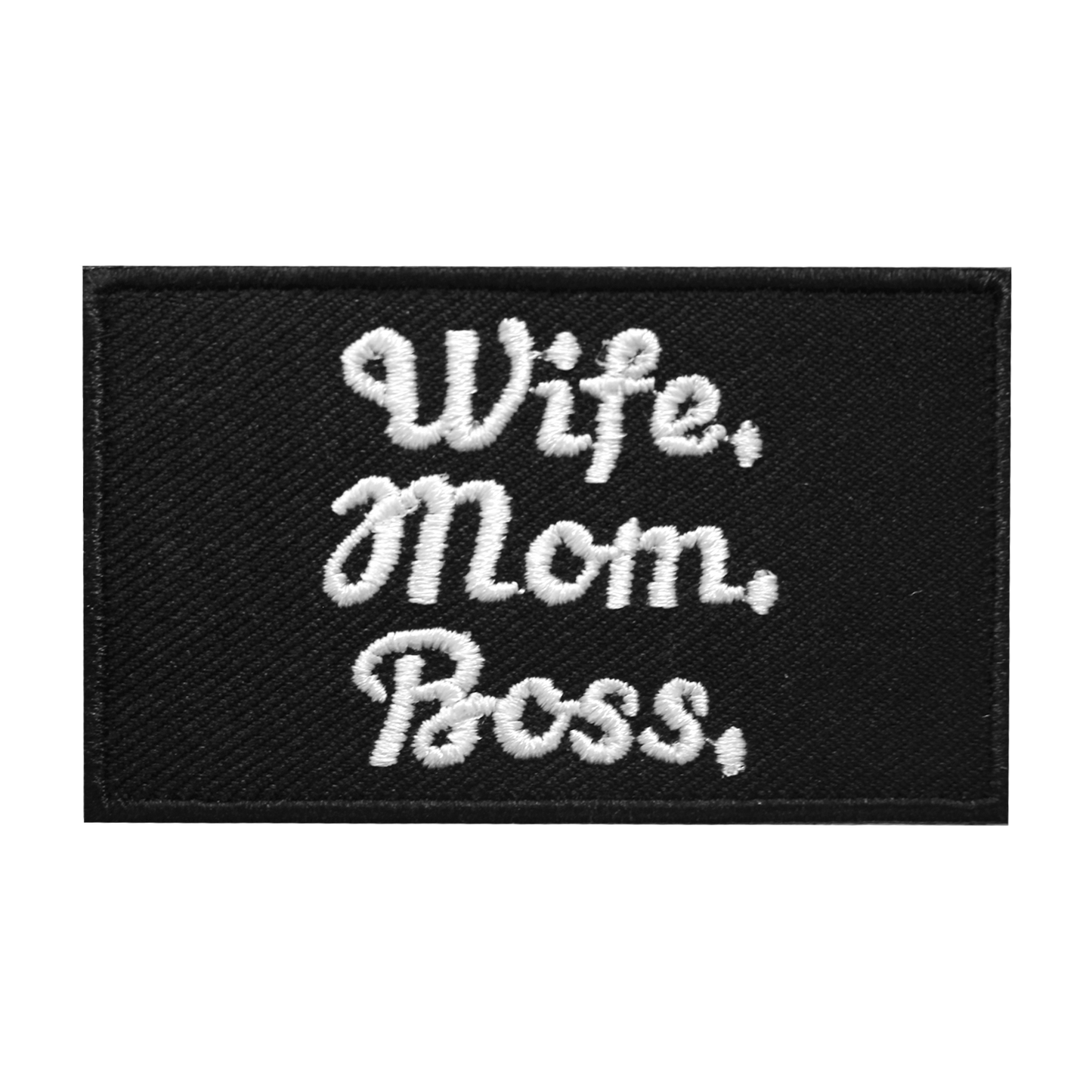 WIFE,MOM,BOSS Words Letters Sew On Patch Badge