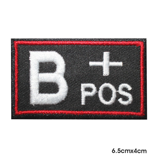 B POSITIVE square Patch Iron on Sew on Patch Badge For Clothes.