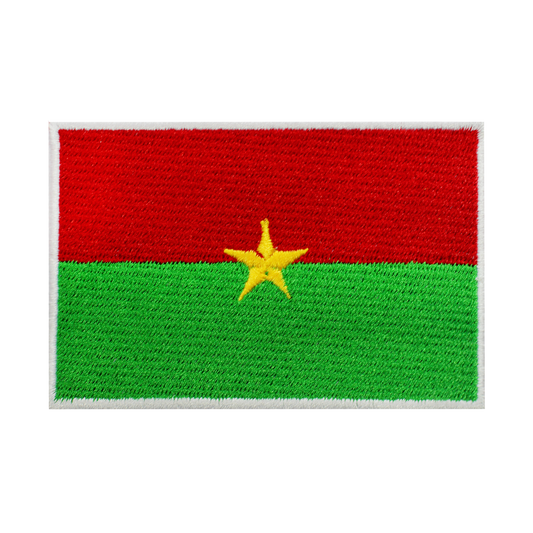 BURKINA FASO Drapeau Patch Fer Sur Patch Coudre Sur Patch Brodé Patch National County Flag Patch