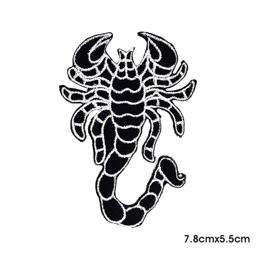 Patch logo Scorpion thermocollant à coudre sur badge pour vêtements.