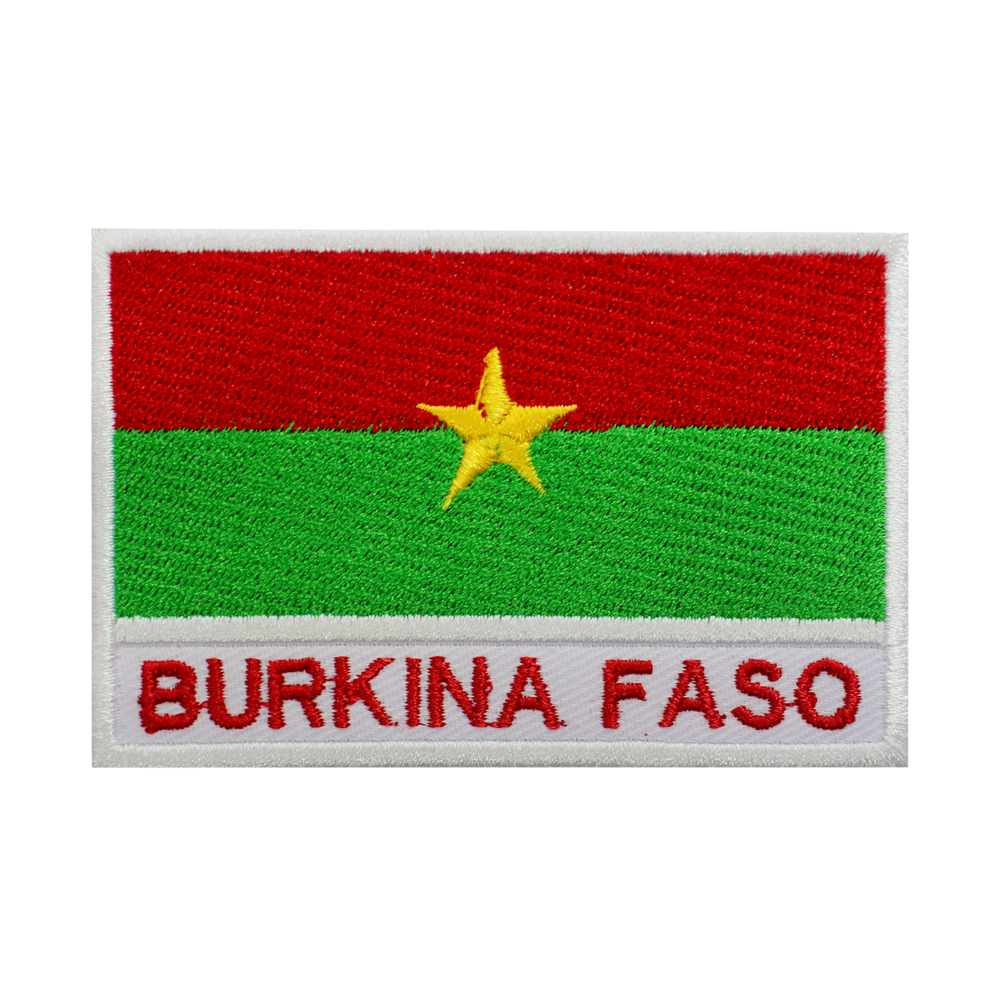 BURKINA FASO Drapeau Patch Fer Sur Patch Coudre Sur Patch Brodé Patch National County Flag Patch