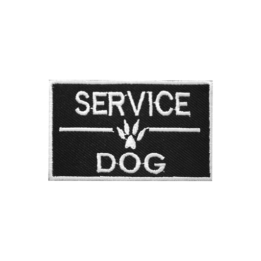 Insignia de parche para coser con letras de palabras de perro de servicio