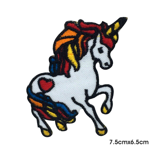 Parche con el logotipo de Unicorn Rainbow Disney, parche para planchar y coser, insignia para ropa.