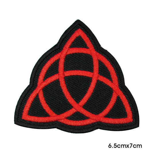 Triquetra Viking Sign Patch Iron on Sew on Patch Badge For Clothes.