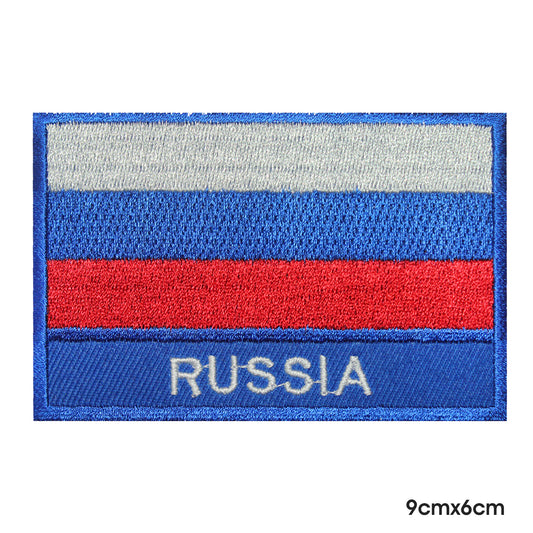 Drapeau national russe avec nom