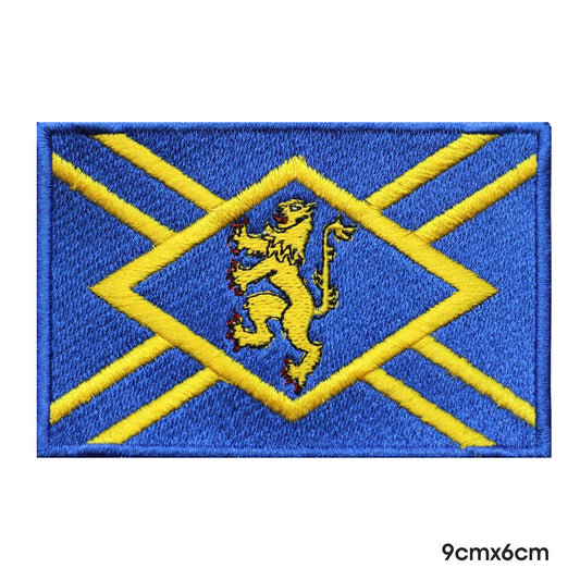 EAST LOTHIAN County Flag Patch Iron on Sew on Patch Badge For Clothes.