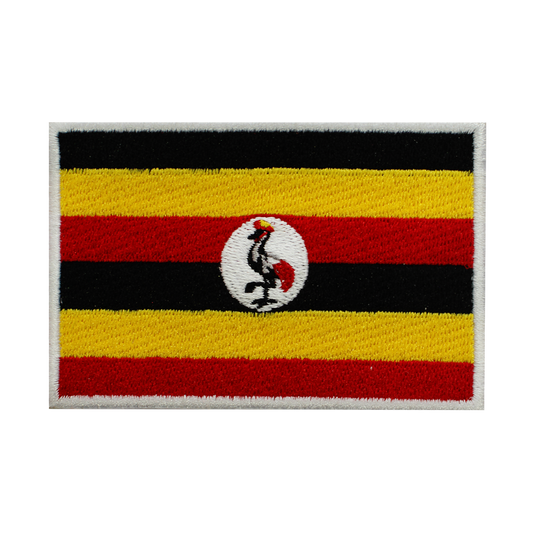 Parche de bandera de UGANDA para planchar, parche para coser, parche bordado, parche de bandera del condado nacional