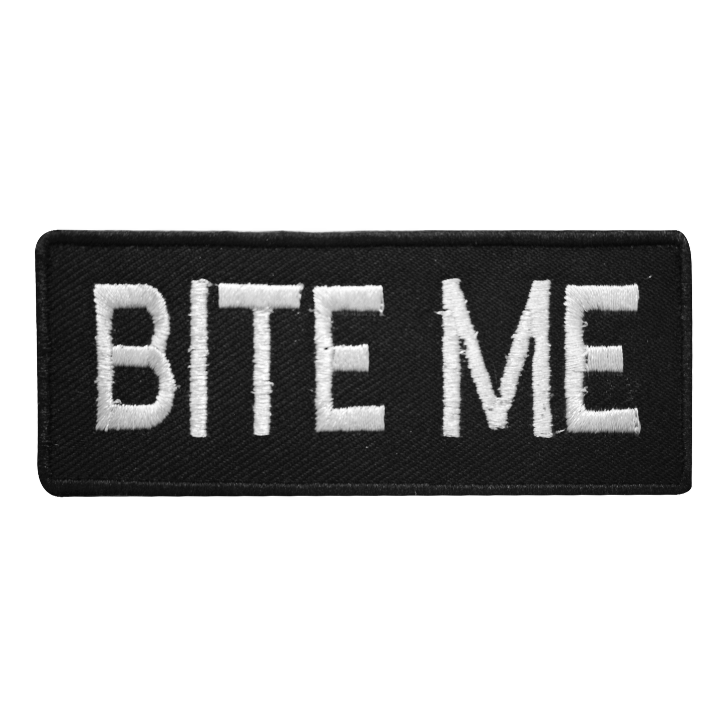 BITE ME Mots Lettres Coudre sur Badge Patch