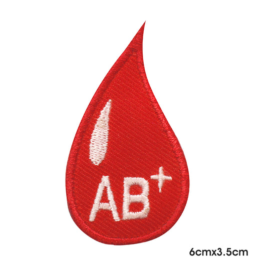 AB POSITIVE Patch thermocollant à coudre sur patch pour vêtements.